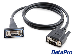 Waterproof DB9 Panel-Mount Extension Cable