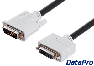DVI-I Dual Link Panel-Mount Extension Cable