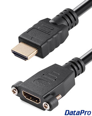 Thin HDMI Panel Mount Extension Cable