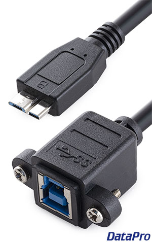 Panel-Mount USB 3.0 Type-B to Micro-B Cable