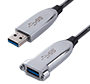 Panel-Mount USB 3.0 Type-A Fiber Optic Extension Cable
