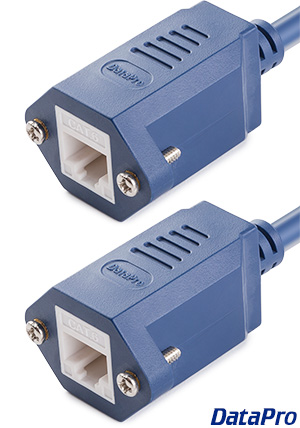 Dual Panel Mount Ethernet RJ45 Cat6 Extension Cable