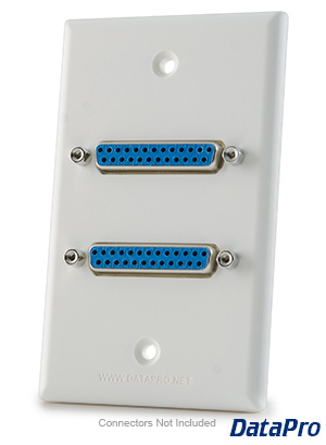 DB25 Dual Parallel Wall Plate