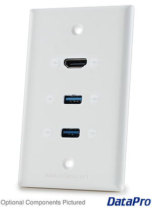 HDMI and 2x USB Wall Plate
