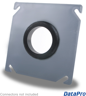 Industrial 4x4 Square Plate with Grommet Hole