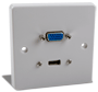 European VGA and USB Wall-Plate