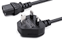 PC Power Cord (UK) With Fuse