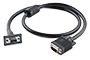 Waterproof VGA Panel Mount Extension Cable