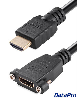 Panel-Mount HDMI Cables -- Now available with High-Flex wire!