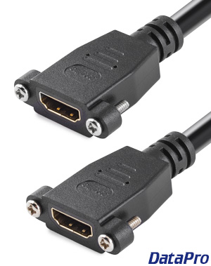 Thin and Flexible HDMI Dual Panel Mount F-F Cable