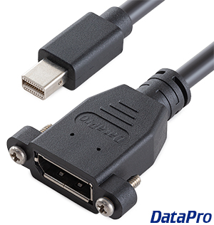 Mini DisplayPort to Panel Mount DisplayPort Cable M-F