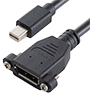 Mini DisplayPort to Panel Mount DisplayPort Cable M-F