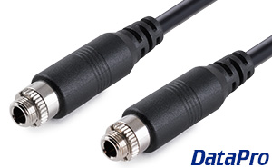 Dual Panel-Mount 3.5mm Stereo Cable F/F