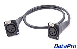 Dual Panel Mount Neutrik XLR Cable F-F