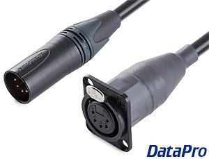 Panel Mount DMX Female 5-pin Extension Cable