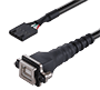 IP67 Waterproof Panel-Mount USB 2.0 Type-B to 5-pin Header Cable