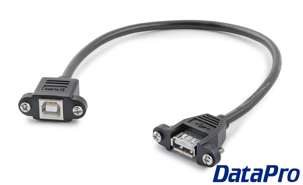 Panel-Mount USB 3.0 Type-B to Micro-B Cable -- DataPro