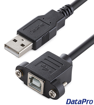 USB Panel Mount B to A Cable