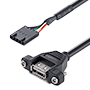 USB Panel-Mount to 5-pin Socket