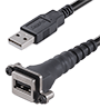 IP67 Waterproof Panel-Mount USB Type-A 2.0 Male-Female Extension Cable