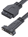 Panel Mount USB-C to 20 Pin Header