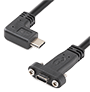 Panel Mount USB-C Extension Cable Right Angle