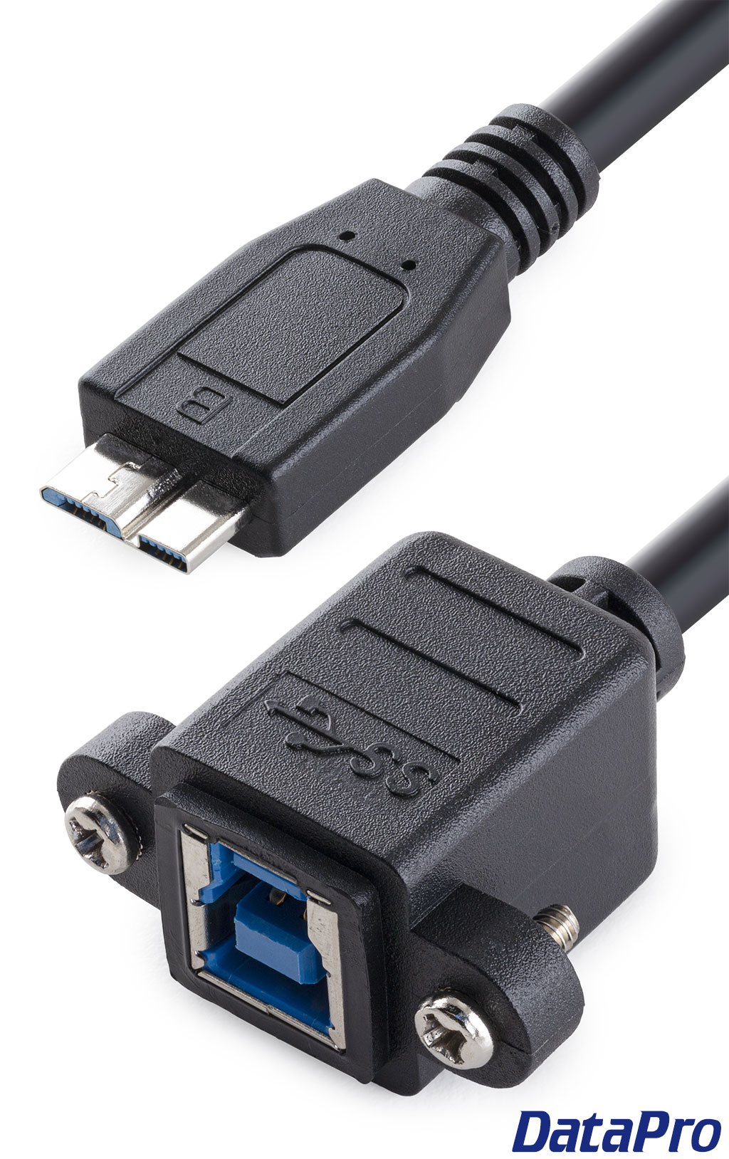 Panel-Mount USB 3.0 Type-B to Micro-B Cable -- DataPro