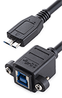 Panel-Mount USB 3.0 Type-B to Micro-B Cable