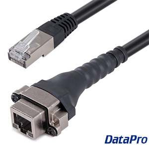IP67 Waterproof Panel Mount Ethernet Cat6 Shielded Female-Male Extension Cable