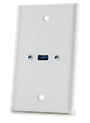 USB Wall Plate - Single