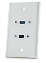 USB & FireWire Wall Plate