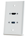 HDMI and USB Wall Plate