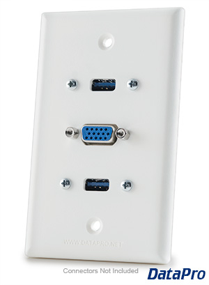 VGA & Dual USB Wall Plate