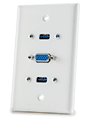 VGA & Dual USB Wall Plate