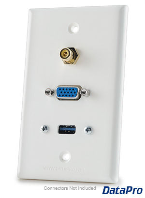 VGA & USB & RCA Wall Plate