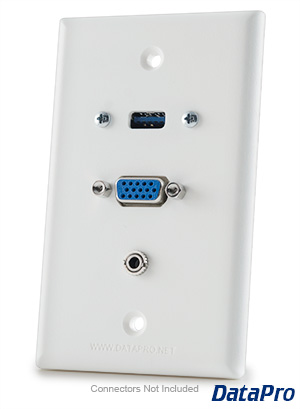 VGA & USB & 3.5mm Audio Wall Plate