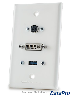 DVI & USB & PS2 Wall Plate