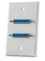 DB25 Dual Parallel Wall Plate