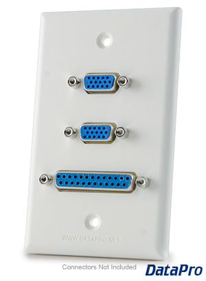 Wall-Plate with VGA, DB9, and DB25