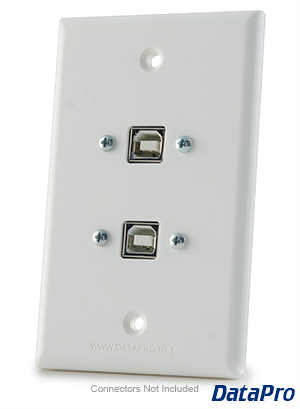 USB-B Type Dual Wall Plate