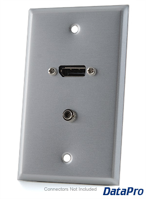 DisplayPort and Stereo Audio Wall-Plate