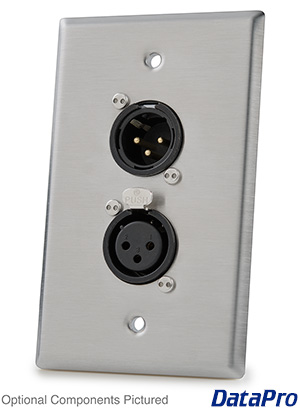 Wall Plate with Dual Neutrik XLR