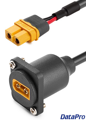 Panel Mount XT60 Extension Cable M-F for Neutrik D Cutout