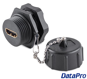 IP68 Waterproof Panel Mount HDMI High Speed Coupler