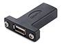Panel-Mount USB-A 2.0 Coupler (Non-Flex)