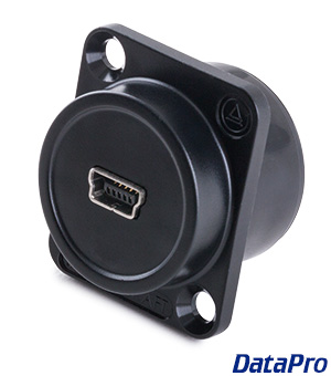 Switchcraft USB Mini-B Coupler Neutrik D Mount