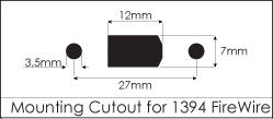 FireWire 1394A cutout