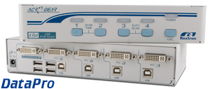 DVI KVM Switch with USB: 4 CPU