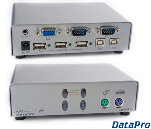 VGA KVM Switch with USB and PS2: 2 CPU