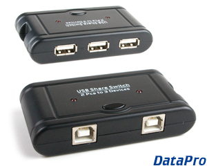 USB Sharing Hub: 2 PC to 3 USB